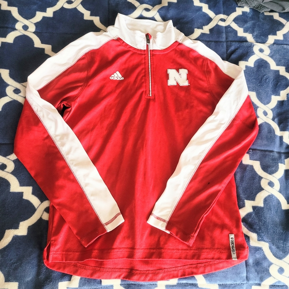 Adidas Nebraska Quarter Zip Shirt